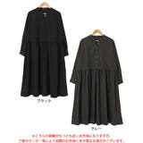 大きいサイズレディース ワンピース レイヤード風スキッパーネックフレアワンピース | GOLDJAPAN　大きいサイズ専門店 | 詳細画像16 