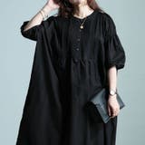 大きいサイズレディース ワンピース インド綿ピンタックバルーンスリーブワンピース | GOLDJAPAN 大きいサイズ専門店 | 詳細画像9