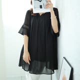 大きいサイズレディース チュニック バックプリーツタックシフォンチュニック | GOLDJAPAN 大きいサイズ専門店 | 詳細画像7