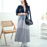 大きいサイズレディース ワンピース 異素材切り替えワンピース | GOLDJAPAN　大きいサイズ専門店 | 詳細画像7 