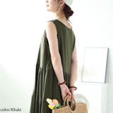 大きいサイズレディース ワンピース Vネックノースリーブティアードワンピース | GOLDJAPAN 大きいサイズ専門店 | 詳細画像12