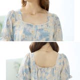 大きいサイズレディース ワンピース パールネック花柄ロングワンピース | GOLDJAPAN　大きいサイズ専門店 | 詳細画像6 