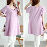 大きいサイズレディース チュニック ダイヤモンドネックペプラムチュニック | GOLDJAPAN　大きいサイズ専門店 | 詳細画像8 