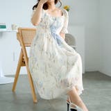 大きいサイズレディース ワンピース ウエストレースアップシフォンワンピース | GOLDJAPAN 大きいサイズ専門店 | 詳細画像8