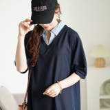 大きいサイズレディース ワンピース シャツドッキングワッフルワンピース | GOLDJAPAN 大きいサイズ専門店 | 詳細画像8