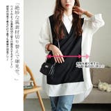 大きいサイズレディース チュニック シャツドッキング異素材切り替えチュニック | GOLDJAPAN　大きいサイズ専門店 | 詳細画像3 