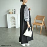 大きいサイズレディース ワンピース 袖ストライプドッキングワンピース | GOLDJAPAN　大きいサイズ専門店 | 詳細画像8 