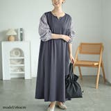 大きいサイズレディース ワンピース 袖ストライプドッキングワンピース | GOLDJAPAN　大きいサイズ専門店 | 詳細画像11 