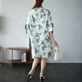 大きいサイズレディース ワンピース アートフラワー袖リボンワンピース | GOLDJAPAN　大きいサイズ専門店 | 詳細画像12 