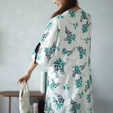 大きいサイズレディース ワンピース アートフラワー袖リボンワンピース | GOLDJAPAN　大きいサイズ専門店 | 詳細画像13 