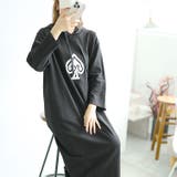 大きいサイズレディース ワンピース スペードワッペン付きパーカーロングワンピース | GOLDJAPAN　大きいサイズ専門店 | 詳細画像8 