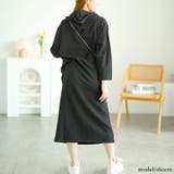 大きいサイズレディース ワンピース スペードワッペン付きパーカーロングワンピース | GOLDJAPAN　大きいサイズ専門店 | 詳細画像10 