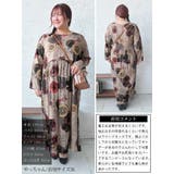 大きいサイズレディース ワンピース ヴィンテージ柄Aラインワンピース | GOLDJAPAN　大きいサイズ専門店 | 詳細画像13 