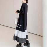 大きいサイズレディース ワンピース 裾プリーツ切替えロングワンピース | GOLDJAPAN　大きいサイズ専門店 | 詳細画像13 