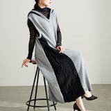 大きいサイズレディース ワンピース 配色ニットノースリーブパーカーワンピース | GOLDJAPAN 大きいサイズ専門店 | 詳細画像6