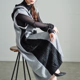 大きいサイズレディース ワンピース 配色ニットノースリーブパーカーワンピース | GOLDJAPAN 大きいサイズ専門店 | 詳細画像10