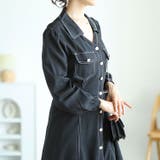 大きいサイズレディース ワンピース バイカラーロングシャツワンピース | GOLDJAPAN 大きいサイズ専門店 | 詳細画像11
