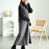 大きいサイズレディース ワンピース 深キーネックジャンパースカート | GOLDJAPAN　大きいサイズ専門店 | 詳細画像11 