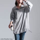 大きいサイズレディース チュニック リブ切り替えハーフジップチュニック | GOLDJAPAN　大きいサイズ専門店 | 詳細画像6 