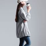 大きいサイズレディース チュニック リブ切り替えハーフジップチュニック | GOLDJAPAN　大きいサイズ専門店 | 詳細画像7 