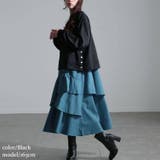 大きいサイズレディース ワンピース アシンメトリーフリルドッキングワンピース | GOLDJAPAN　大きいサイズ専門店 | 詳細画像9 