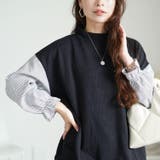 大きいサイズレディース チュニック ストライプシャツフェイクベストチュニック | GOLDJAPAN 大きいサイズ専門店 | 詳細画像8