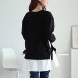 大きいサイズレディース チュニック サイドリボンフェイクレイヤードチュニック | GOLDJAPAN 大きいサイズ専門店 | 詳細画像9