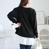 大きいサイズレディース チュニック サイドリボンフェイクレイヤードチュニック | GOLDJAPAN 大きいサイズ専門店 | 詳細画像12