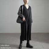 大きいサイズレディース ワンピース バイカラー袖ウエストドロストワンピース | GOLDJAPAN　大きいサイズ専門店 | 詳細画像8 