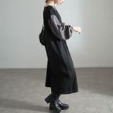 大きいサイズレディース ワンピース バイカラー袖ウエストドロストワンピース | GOLDJAPAN　大きいサイズ専門店 | 詳細画像9 