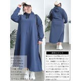 大きいサイズレディース ワンピース 裏起毛サイドスリットフード付きワンピース | GOLDJAPAN　大きいサイズ専門店 | 詳細画像15 