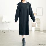 大きいサイズレディース ワンピース 肩フリルスウェットワンピース | GOLDJAPAN　大きいサイズ専門店 | 詳細画像8 