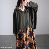 大きいサイズレディース ワンピース 花柄ドッキングパーカーワンピース | GOLDJAPAN　大きいサイズ専門店 | 詳細画像10 