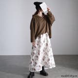 大きいサイズレディース ワンピース 花柄ドッキングパーカーワンピース | GOLDJAPAN　大きいサイズ専門店 | 詳細画像13 