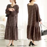 大きいサイズレディース ワンピース 前後2way花柄ティアードワンピース | GOLDJAPAN　大きいサイズ専門店 | 詳細画像10 