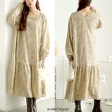 大きいサイズレディース ワンピース 前後2way花柄ティアードワンピース | GOLDJAPAN　大きいサイズ専門店 | 詳細画像12 