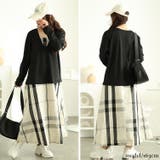 大きいサイズレディース ワンピース フェイクレイヤードチェック柄ワンピース | GOLDJAPAN　大きいサイズ専門店 | 詳細画像12 