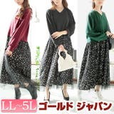 大きいサイズレディース ワンピース レオパード＆チュールドッキングワンピース | GOLDJAPAN　大きいサイズ専門店 | 詳細画像1 