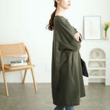 大きいサイズレディース ワンピース 内側チェック切り替えドルマンワンピース | GOLDJAPAN　大きいサイズ専門店 | 詳細画像12 