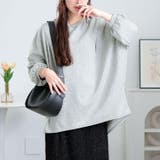 大きいサイズレディース チュニック タック入りテールカットコクーンチュニック | GOLDJAPAN　大きいサイズ専門店 | 詳細画像7 