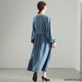 大きいサイズレディース ワンピース サイドリボンベストドッキングワンピース | GOLDJAPAN　大きいサイズ専門店 | 詳細画像13 