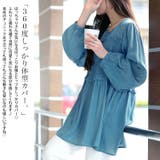 大きいサイズレディース チュニック シャーリングビスチェドッキングチュニック | GOLDJAPAN 大きいサイズ専門店 | 詳細画像4