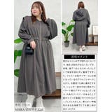 大きいサイズレディース ワンピース ウエストギャザーZIPパーカーワンピース | GOLDJAPAN　大きいサイズ専門店 | 詳細画像15 