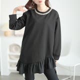 大きいサイズレディース トップス ラメシャギー付きアシメフリルトップス | GOLDJAPAN　大きいサイズ専門店 | 詳細画像11 