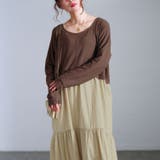 大きいサイズレディース ワンピース ハートネック切り替えティアードワンピース | GOLDJAPAN　大きいサイズ専門店 | 詳細画像10 