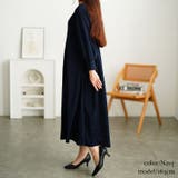 大きいサイズレディース ワンピース 胸元タックパール付きフレアワンピース | GOLDJAPAN 大きいサイズ専門店 | 詳細画像8