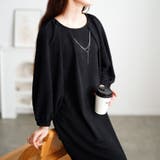 大きいサイズレディース ワンピース ネックレスチャーム付きラグランワンピース | GOLDJAPAN　大きいサイズ専門店 | 詳細画像7 