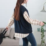 大きいサイズレディース チュニック チェックシャツフェイクベストチュニック | GOLDJAPAN　大きいサイズ専門店 | 詳細画像9 