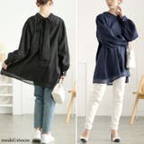 大きいサイズレディース チュニック バックリボンオーガンジーチュニック | GOLDJAPAN　大きいサイズ専門店 | 詳細画像5 