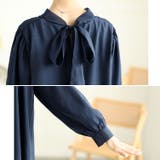 大きいサイズレディース チュニック バックリボンオーガンジーチュニック | GOLDJAPAN　大きいサイズ専門店 | 詳細画像6 